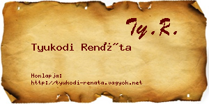 Tyukodi Renáta névjegykártya
